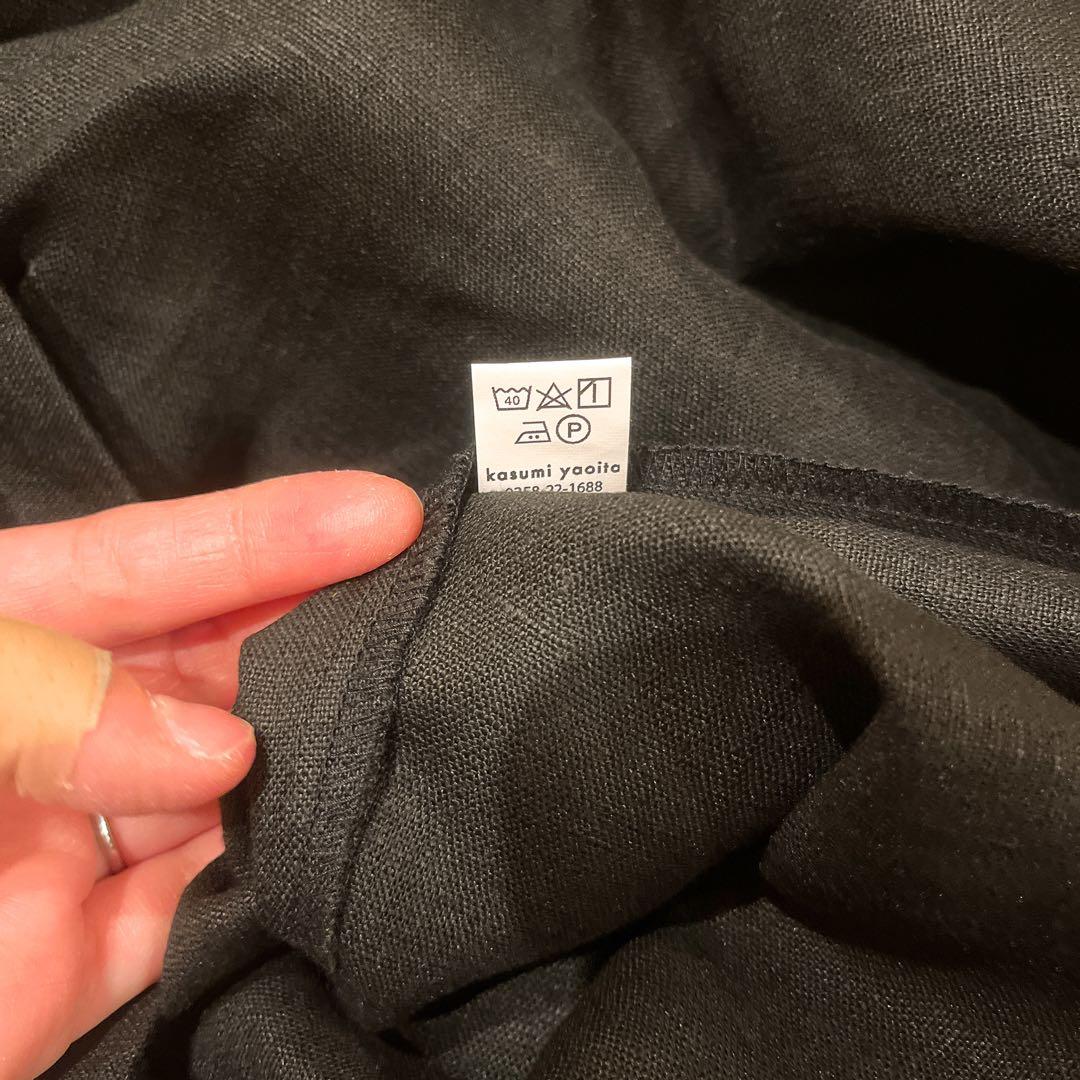 【極美品】Kasumi Yaoita ヤオイタカスミ　リネンワンピース　ブラック