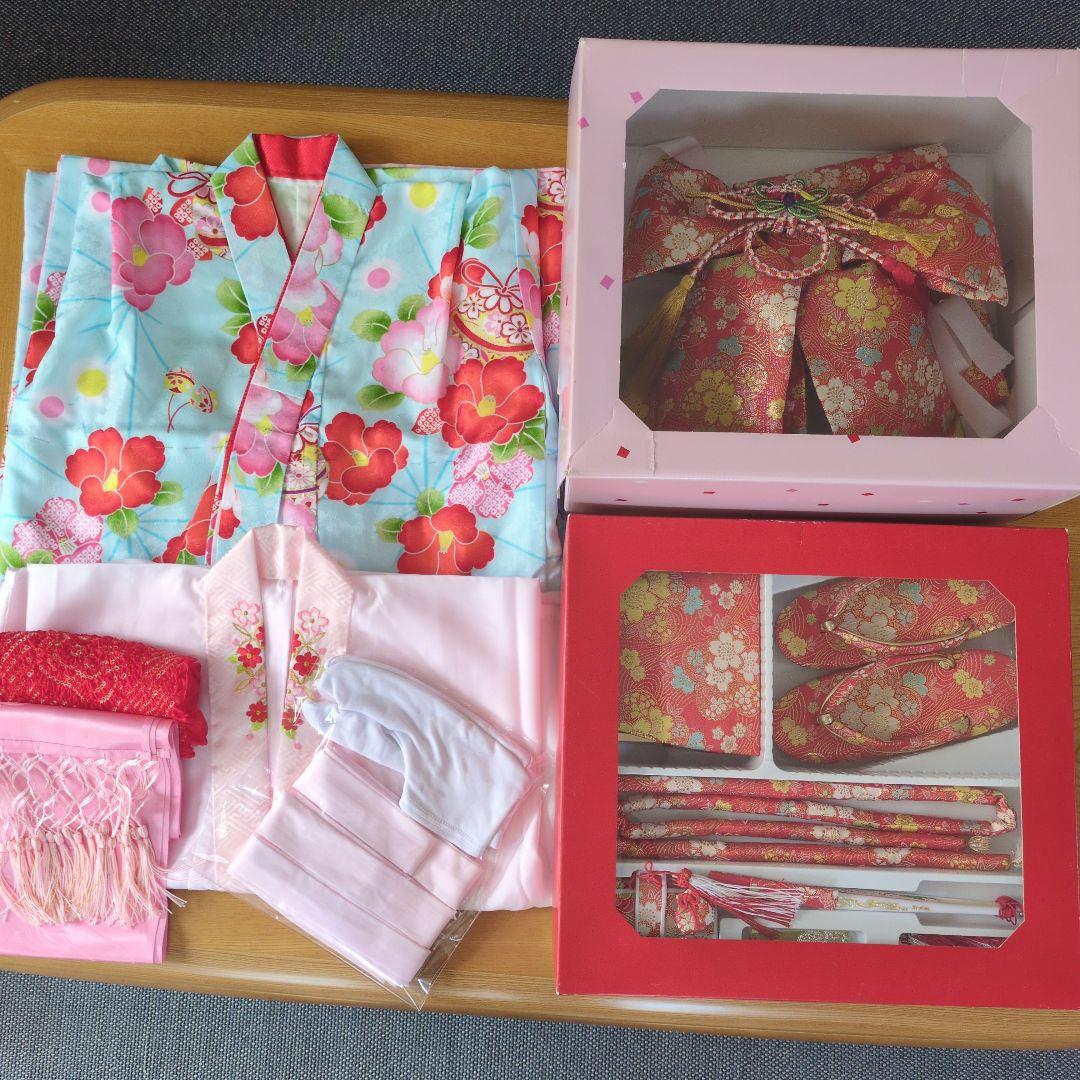 子供用❀女児　七・五・三着物　7歳フルセット 花柄