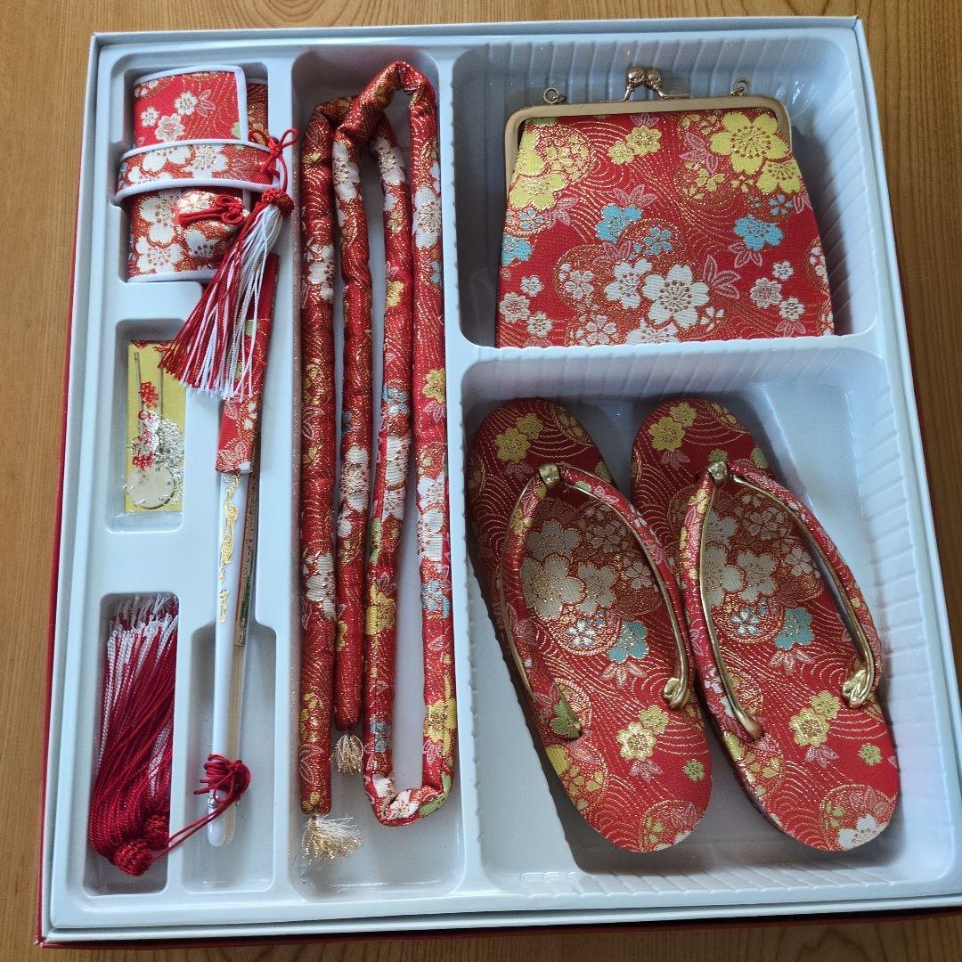 子供用❀女児　七・五・三着物　7歳フルセット 花柄