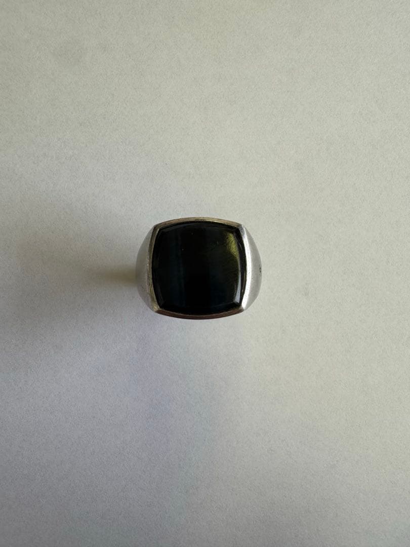 【定番人気】TOM WOOD シグネットリング ブルーホークアイ シルバー925