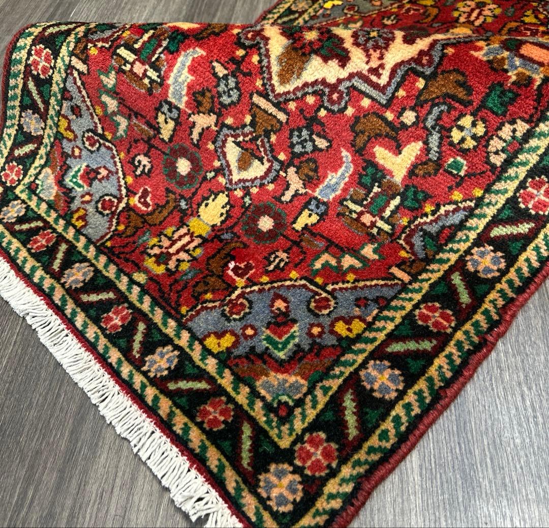 78x49ペルシャ絨毯年代織りハマダン絨毯ヴィンテージ絨毯