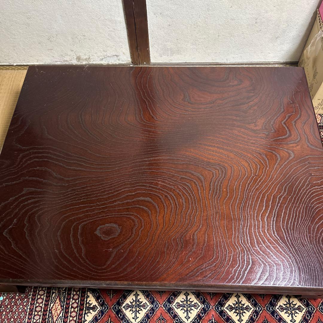 【美品】テーブル 座卓 木製 模様 ヴィンテージ アンティーク