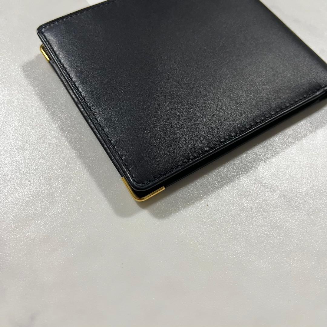 ほぼ未使用 ダンヒル 折り財布 ブラック 黒 レザー 本革 箱 保存袋付