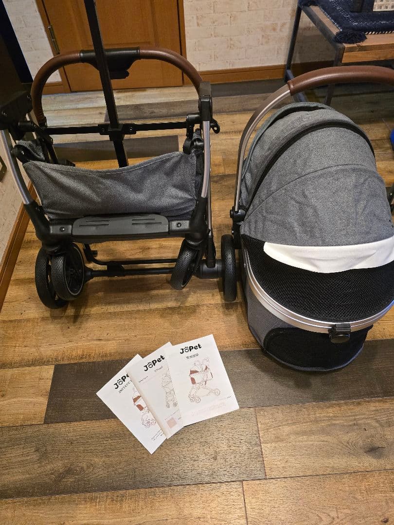 ペットカート グレー 小、中型犬用 新品 未使