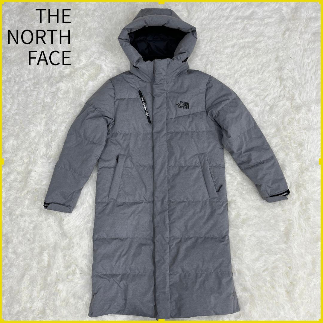 《美品》ザノースフェイス ロングダウンコート レディース グレー XL