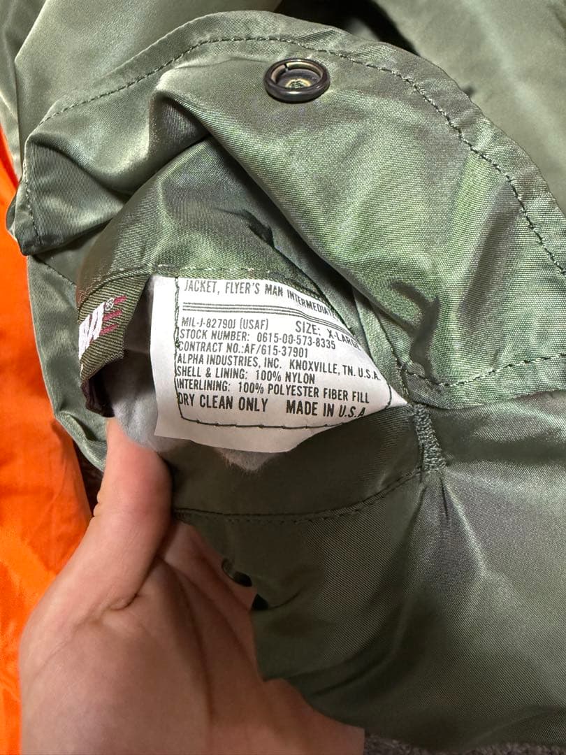 80s旧タグALPHA MA-1フライトジャケットUSA製 ヴィンテージ