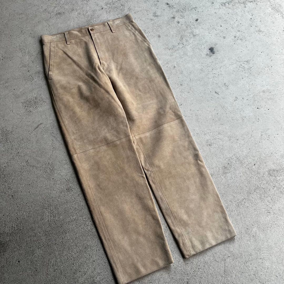 コムデギャルソンオム 田中オム ad2000 レザーパンツ スエード 牛革