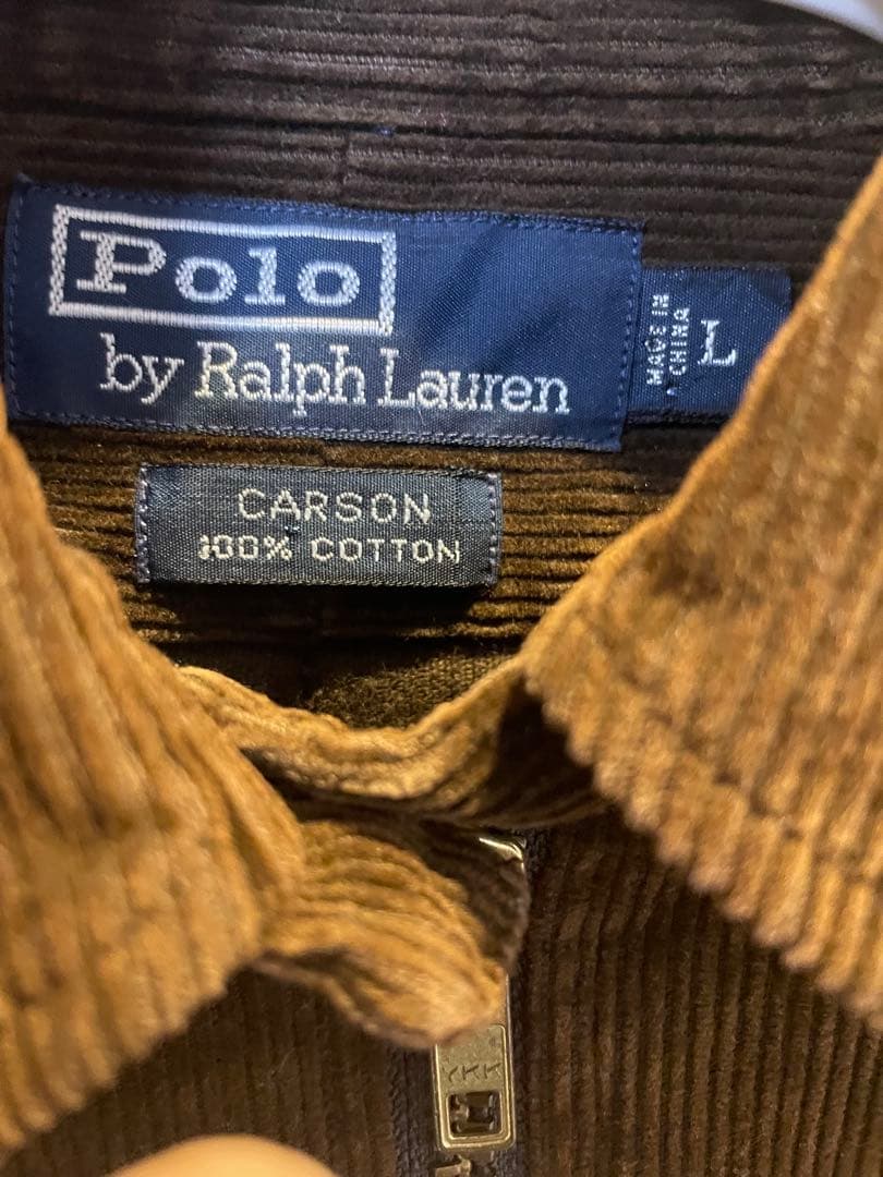90s Polo by Ralph Lauren　ハーフジップコーデュロイシャツ