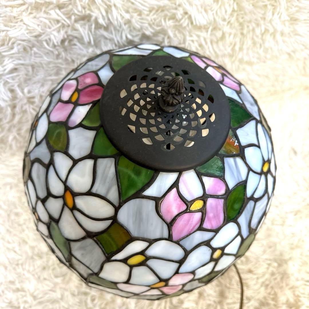 アンティーク　レトロ　ステンドグラス テーブルランプ 照①