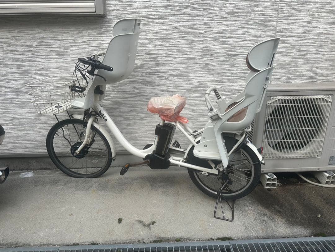 bikke電動アシスト自転車 チャイルドシート付き ホワイト