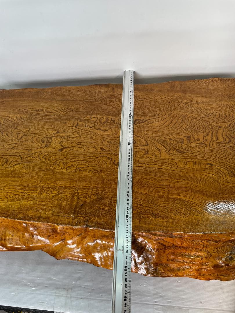 ケヤキ？ 一枚板 座卓 ローテーブル ちゃぶ台 天然木 無垢材 　12c01