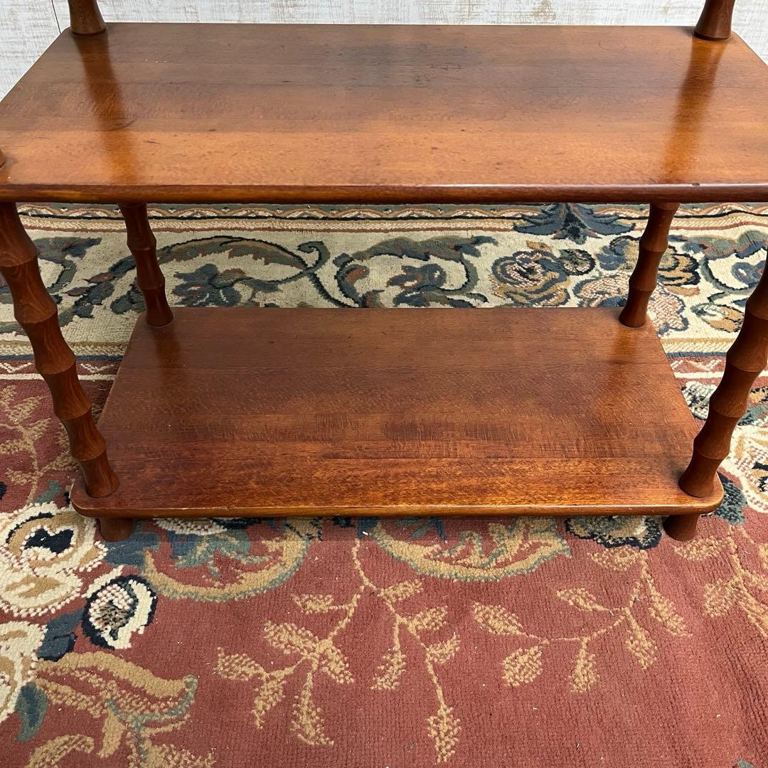 【アンティーク】YANACO ヤナコ 木製 3段 コンソールテーブル 飾り棚