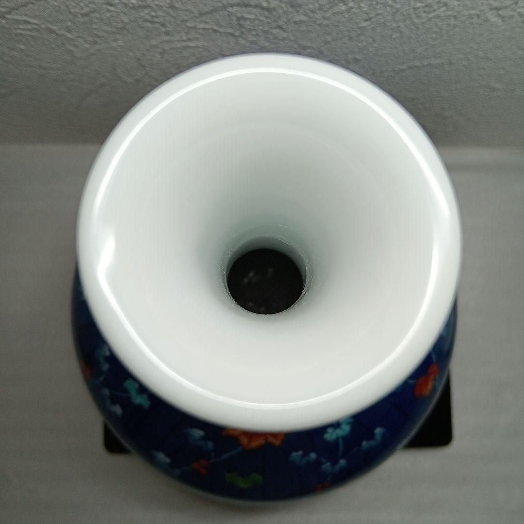 有田焼　藤井勝雲窯　染錦蔦文花瓶　花瓶　花器　花台　共木札　共箱付き