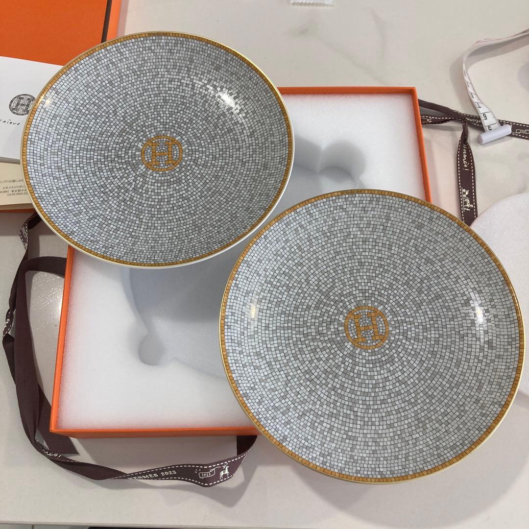 エルメス　HERMES ヴァンキャトル　ゴールド16cm パンプレート2枚セット