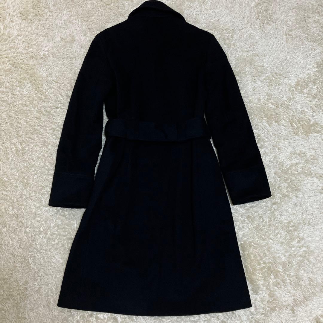 【美品】D&G チェスターコート カシミア ウール ベルト レオパード 38