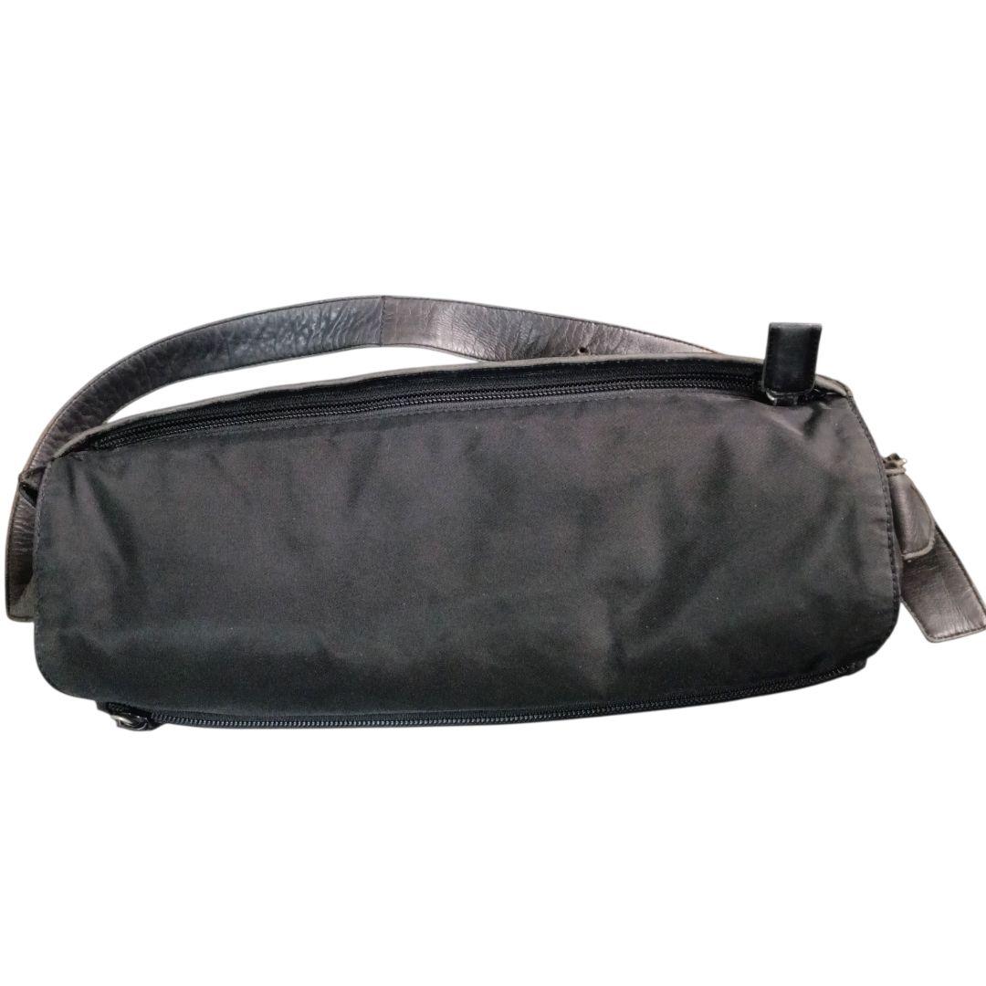 ✨PRADA 三角ロゴ テスートナイロン レザー切替 フラップ ショルダーバッグ