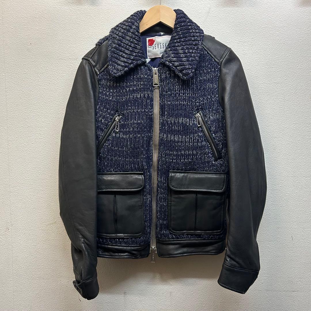 セグシグ ウールライナーレザージャケットLサイズ ブラック SEVESKIG