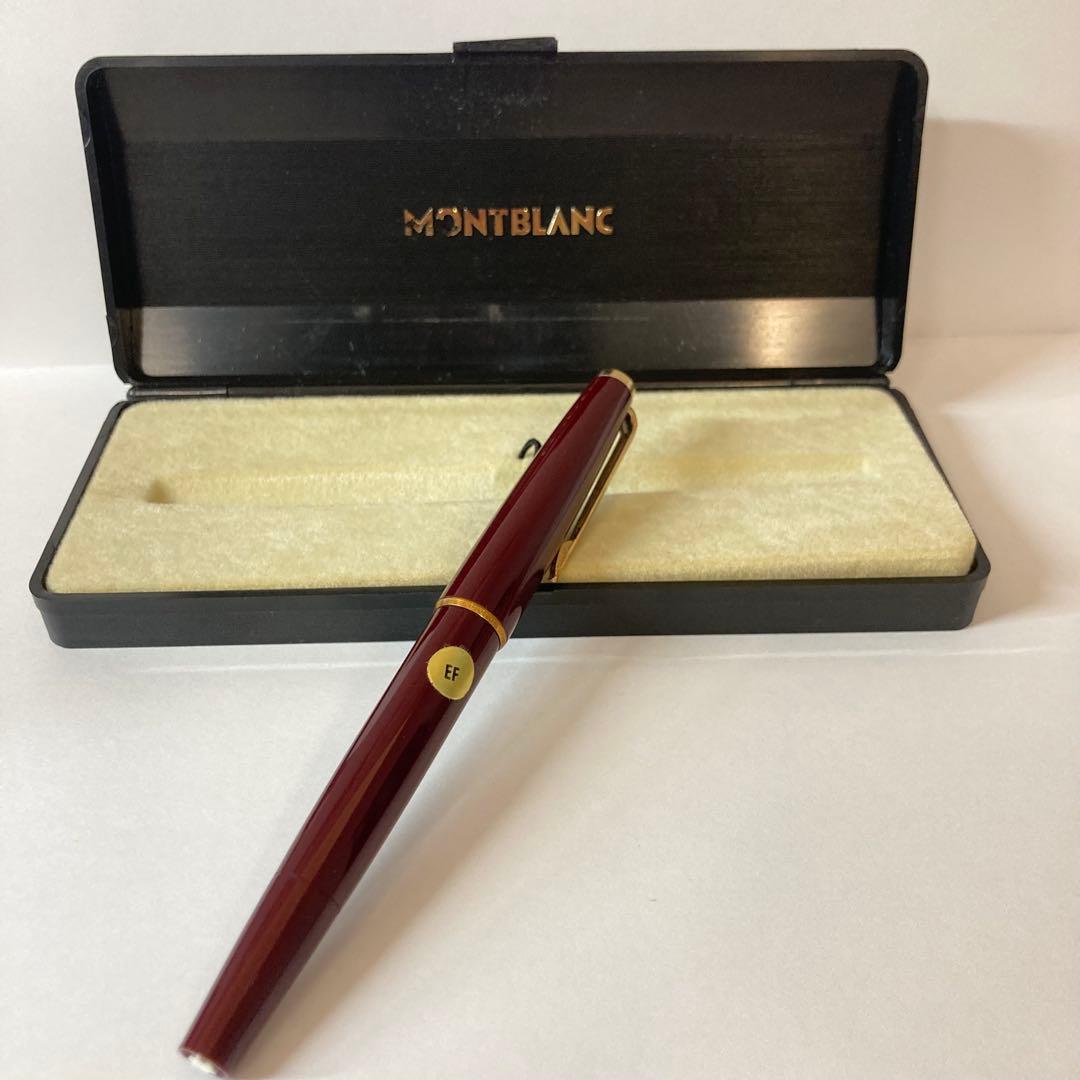 未使用モンブラン万年筆赤ワイン色・ペン先EF(細字)⭐︎