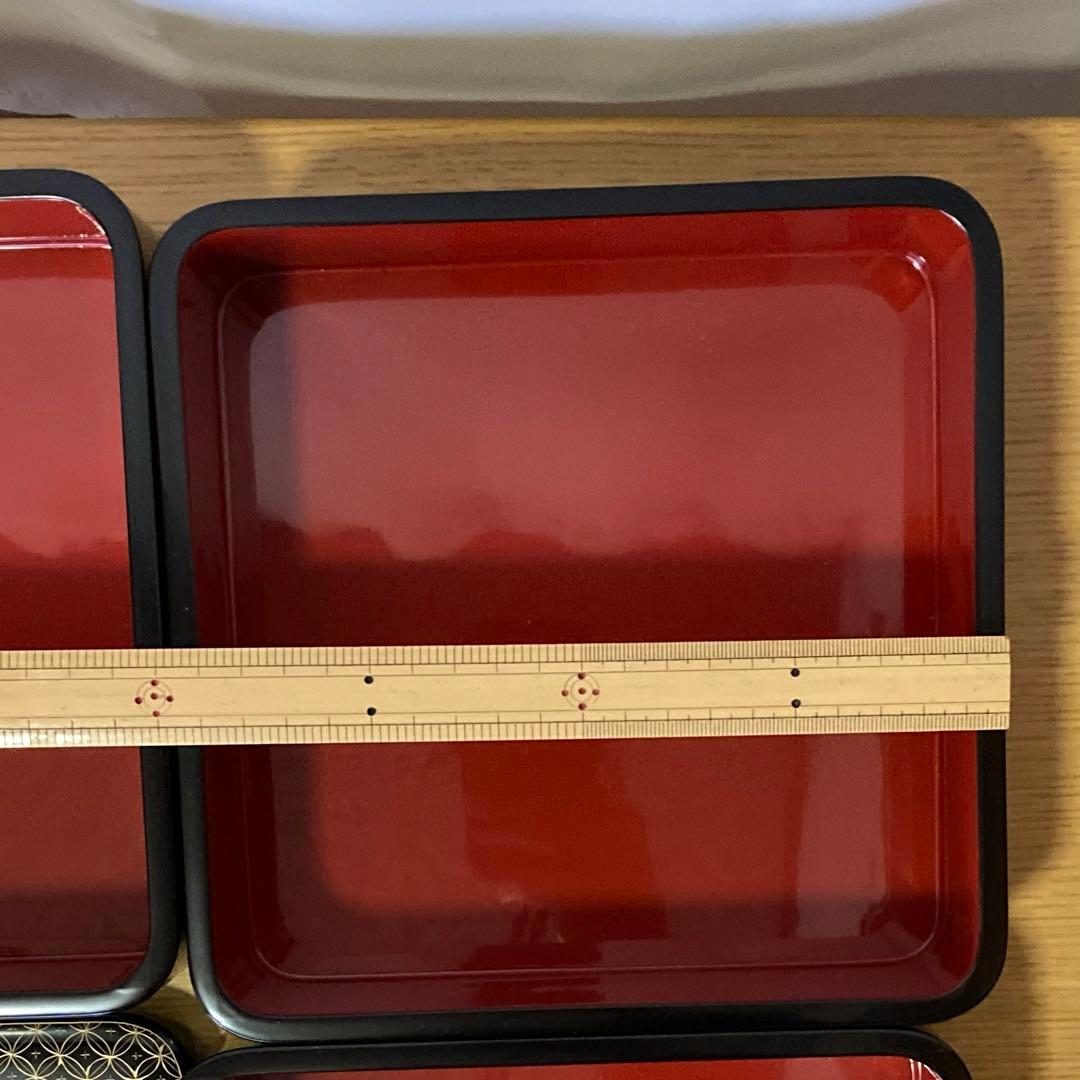 輪島塗　三段重　高級漆器　飾り重　台付