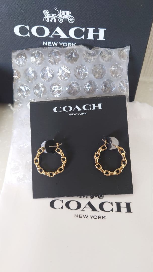 COACH チェーン フープ ピアス