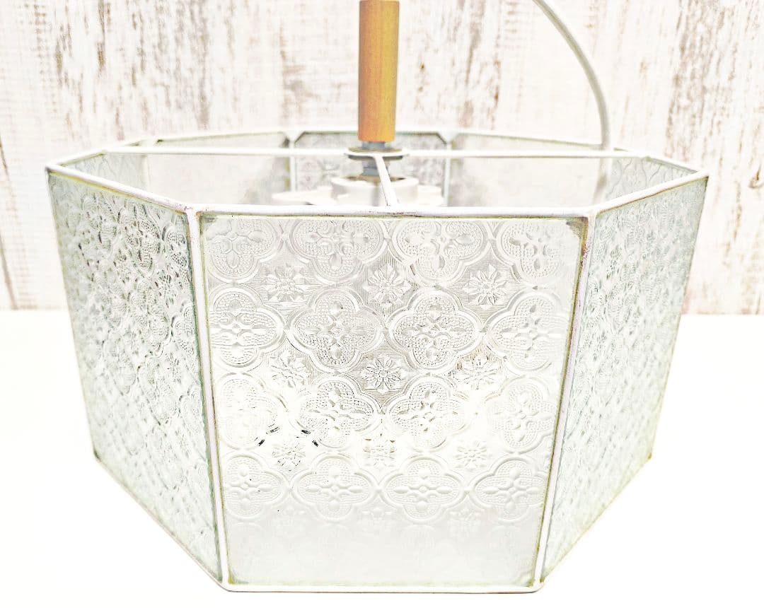 ペンダントライト ガラス 照明 アンティークホワイト キシマ インテリア 3灯