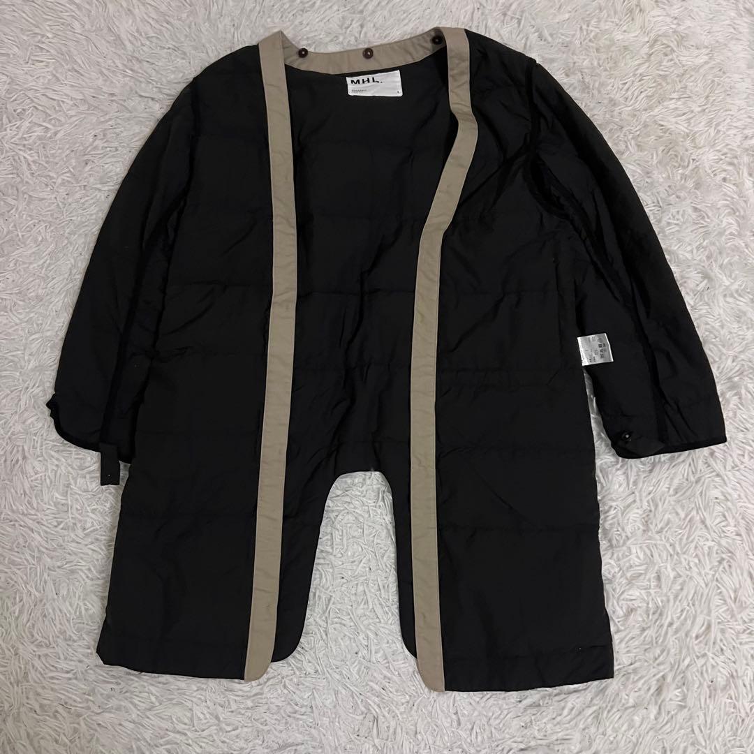 美品✨MHL.22AW ステンカラーコート ダウンライナー 脱着 ベージュ系 S