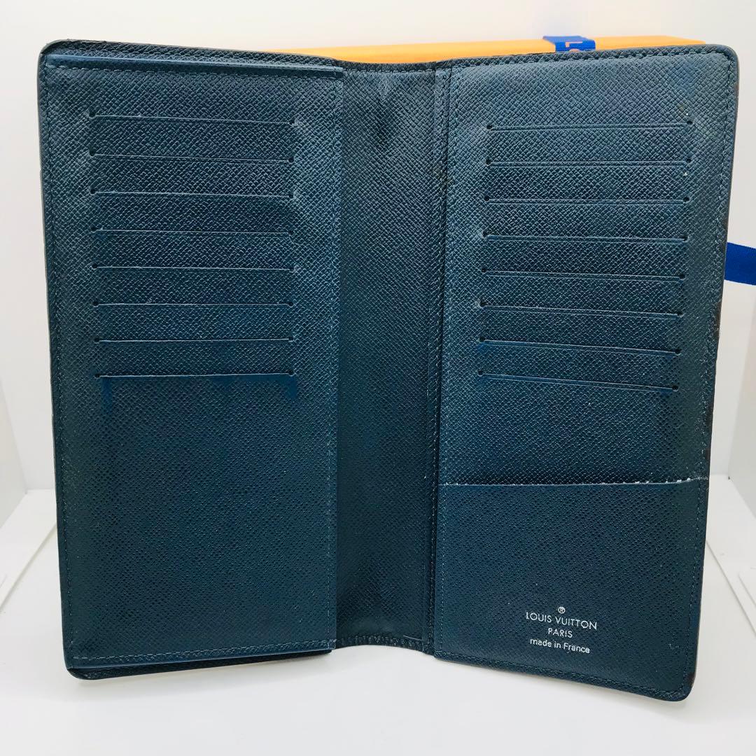 ルイヴィトン✨タイガ ポルトフォイユ ロン 長財布 お札入れ 紺 ブルーマリーヌ