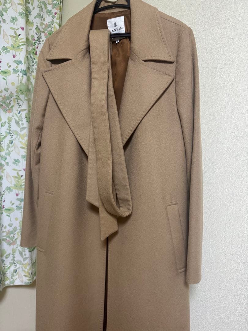 【最高級カシミヤ100%】ランバンオンブルー ロングコート クリーニング済 38