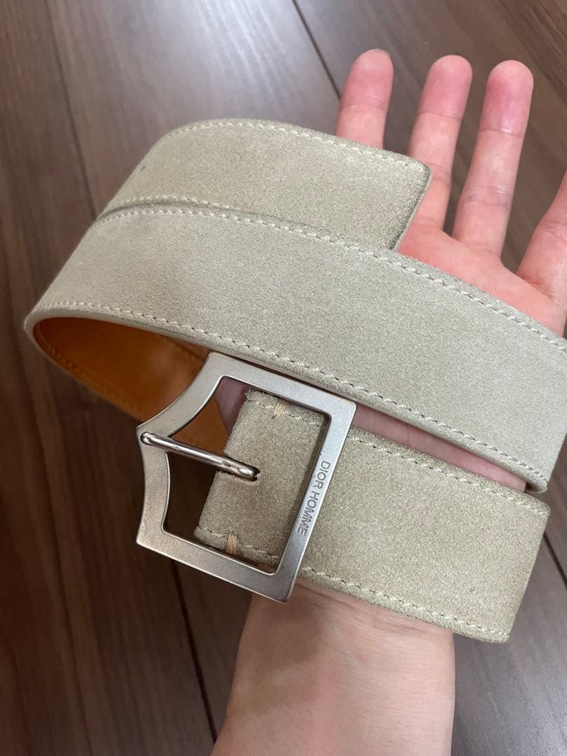 Dior Homme Dバックル　ベルト　スエード　レア　ディオール　オム
