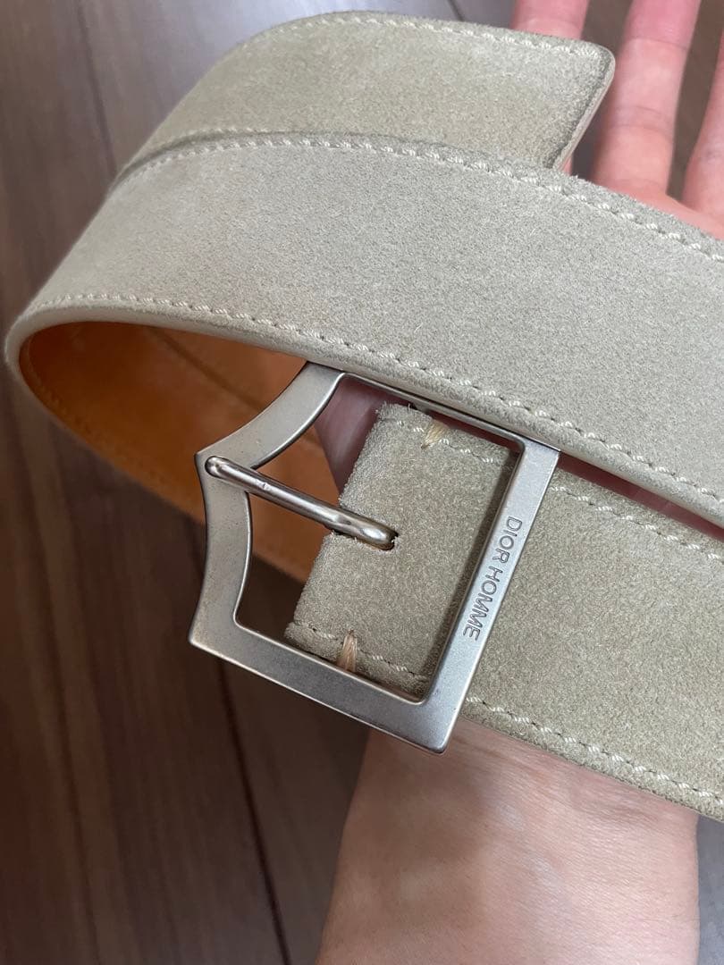 Dior Homme Dバックル　ベルト　スエード　レア　ディオール　オム