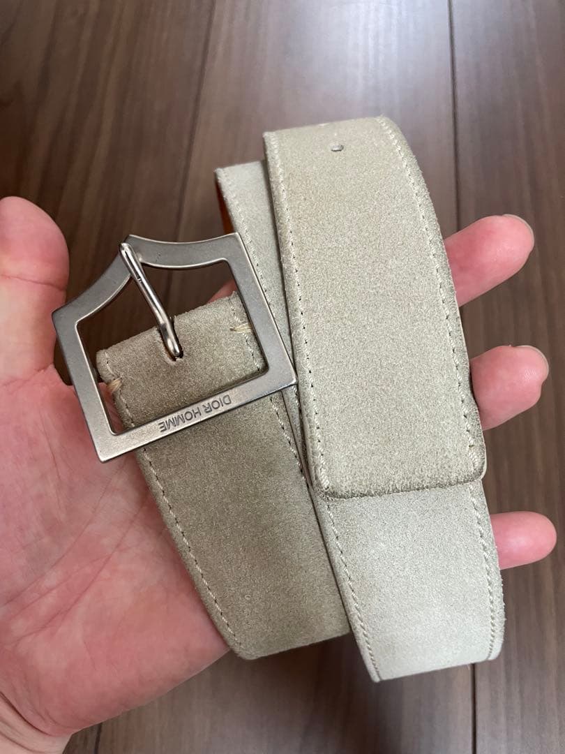 Dior Homme Dバックル　ベルト　スエード　レア　ディオール　オム