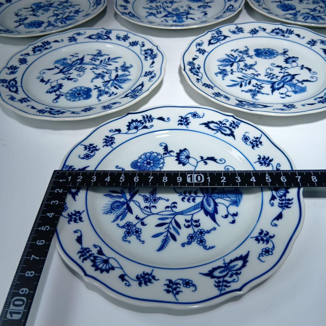 ブルーダニューブカップ＆ソーサ6客 ケーキ皿6枚　ティーポット１個セット