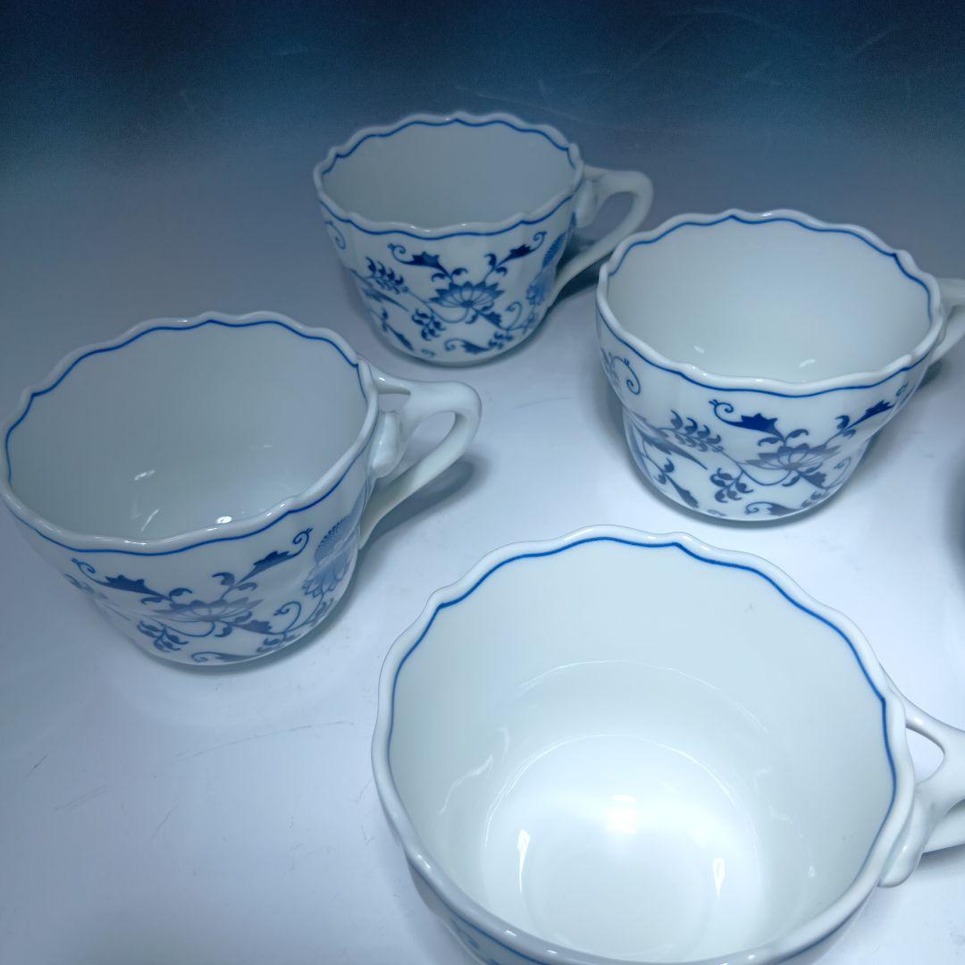 ブルーダニューブカップ＆ソーサ6客 ケーキ皿6枚　ティーポット１個セット