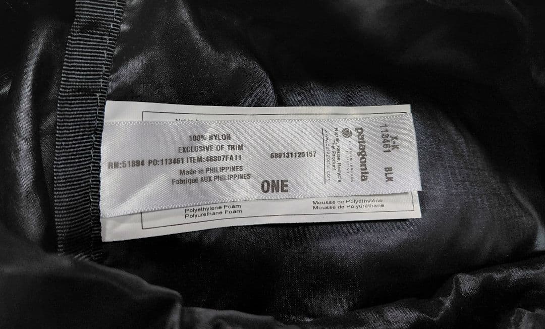 新品未使用patagoniaパタゴニアLWトラベルトート梨花48807黒