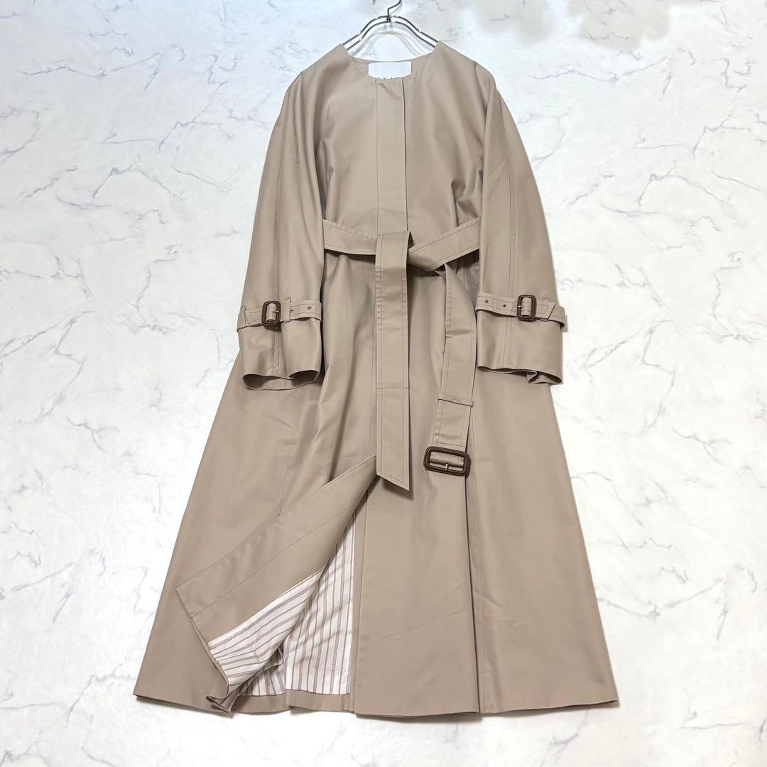 【美品】 ANAYI 撥水 ギャバクルー コート トレンチコート