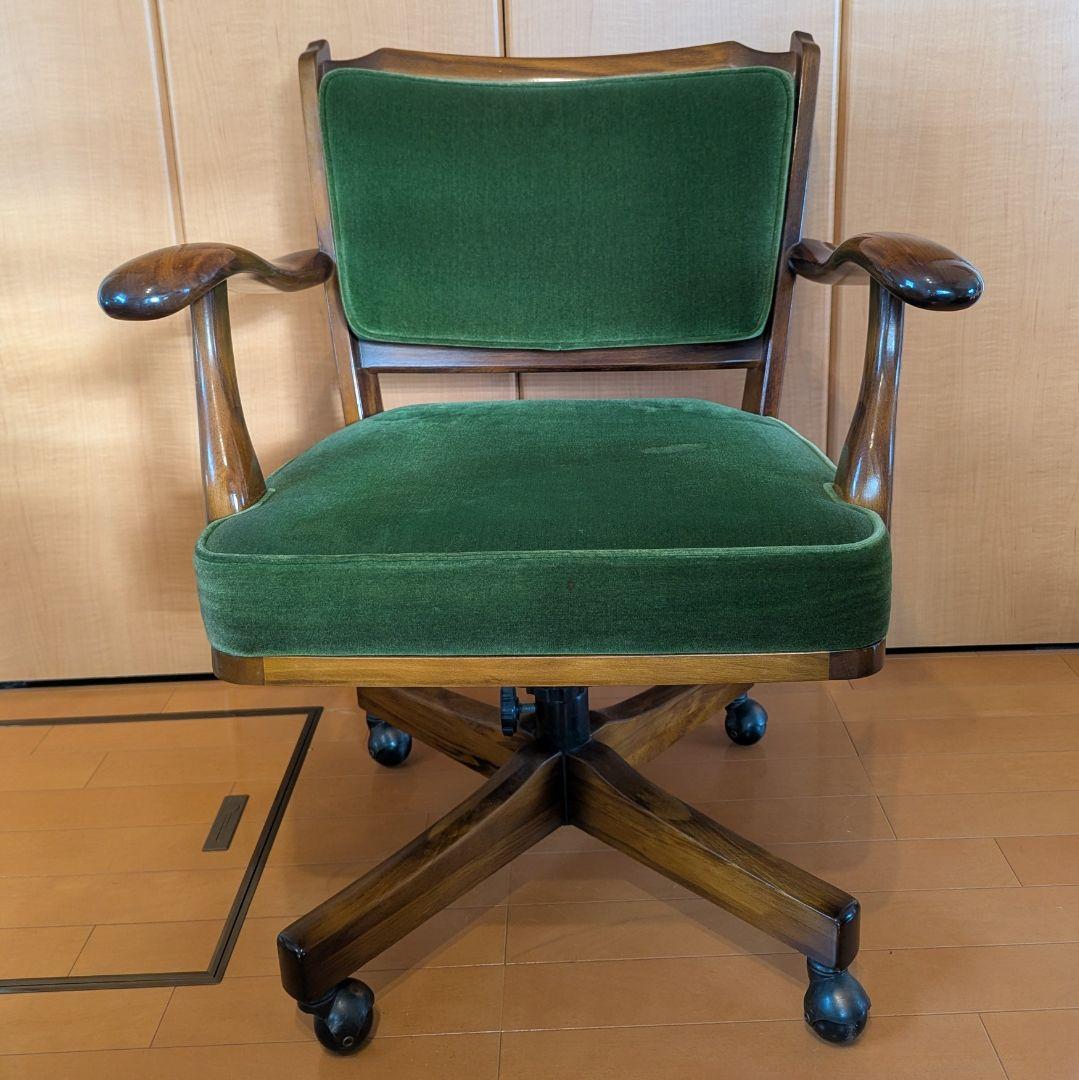 80s karimoku オールドカリモク コロニアル デスク チェア 書斎椅子