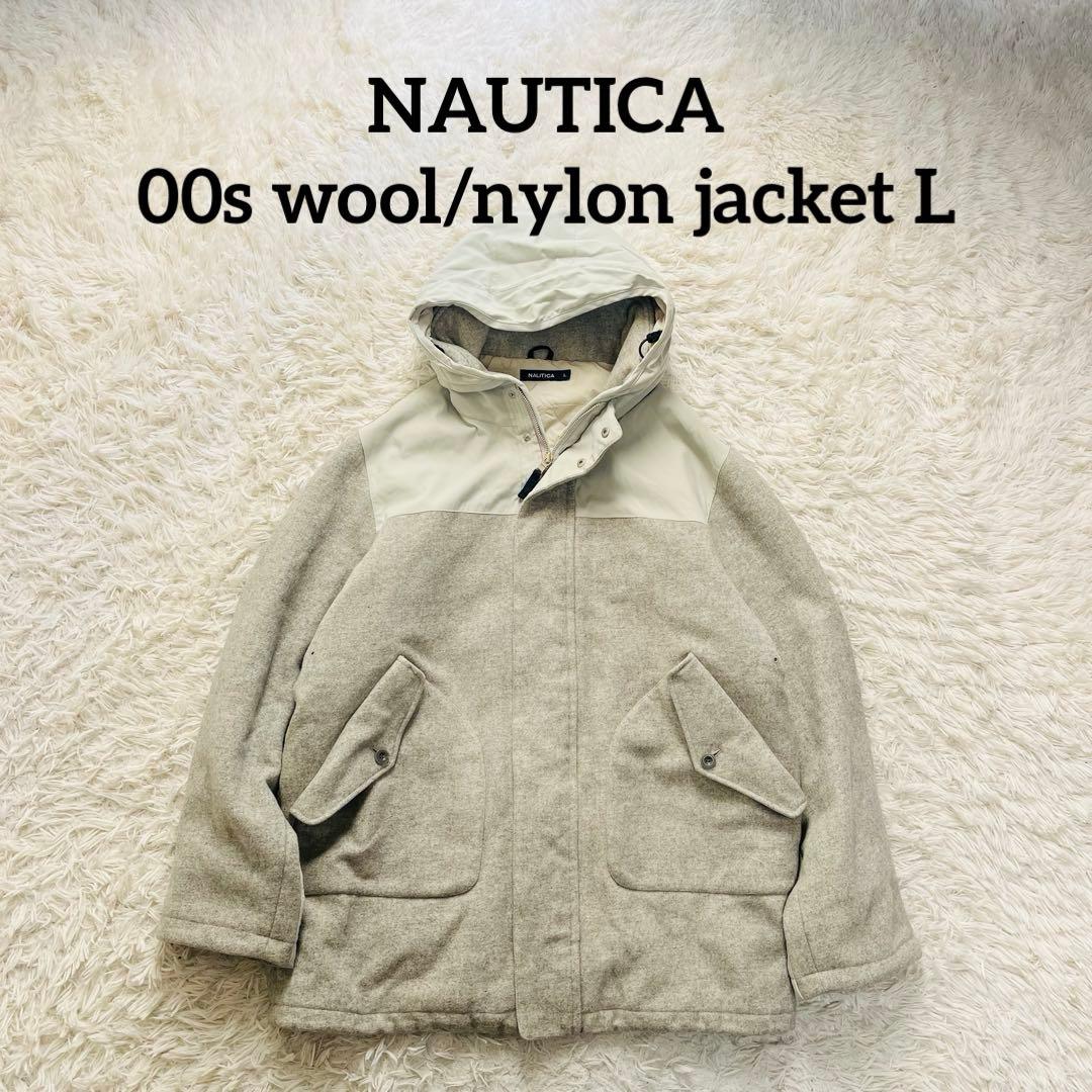 ジャケット・アウター NAUTICA 00s wool/nylon zip-up jacket L