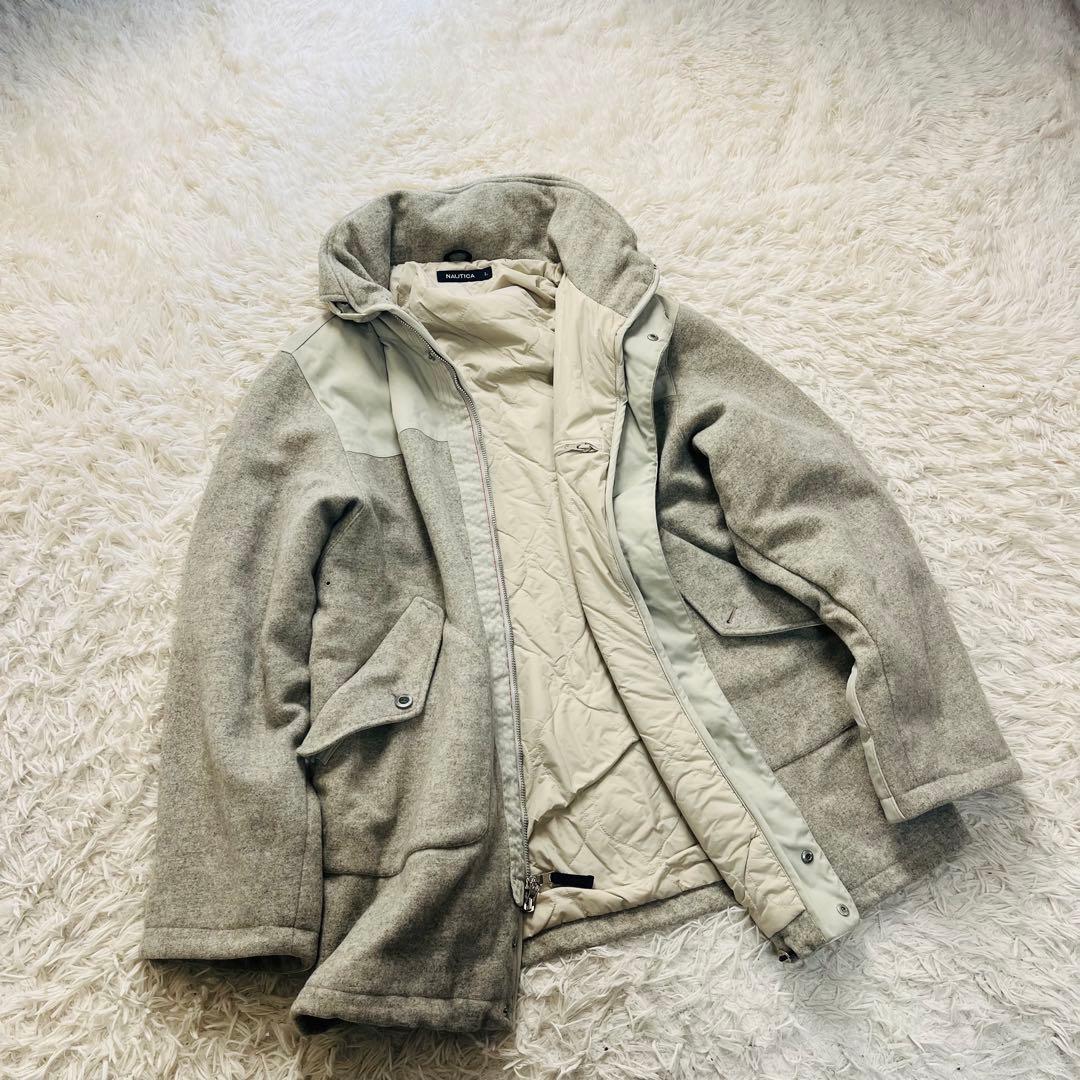 ジャケット・アウター NAUTICA 00s wool/nylon zip-up jacket L