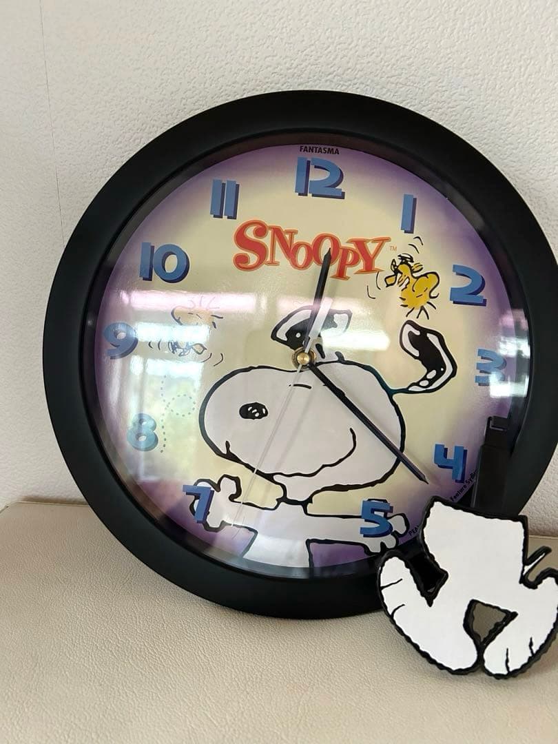 【海外ヴィンテージ】海外購入　スヌーピー スウィング掛時計