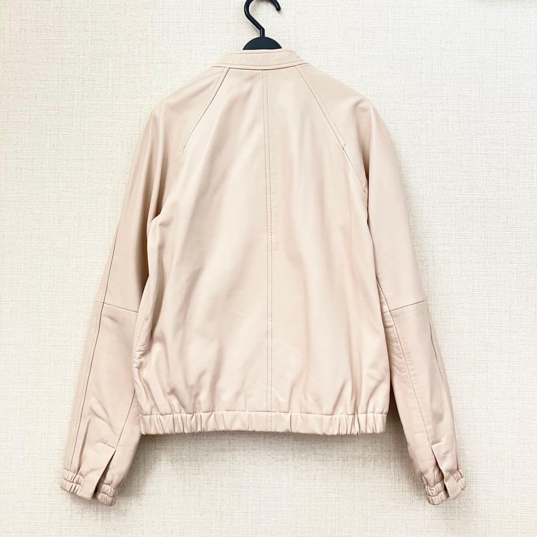 美品 COACH コーチ 本革 羊革 ラムレザージャケット スタンドカラー XS