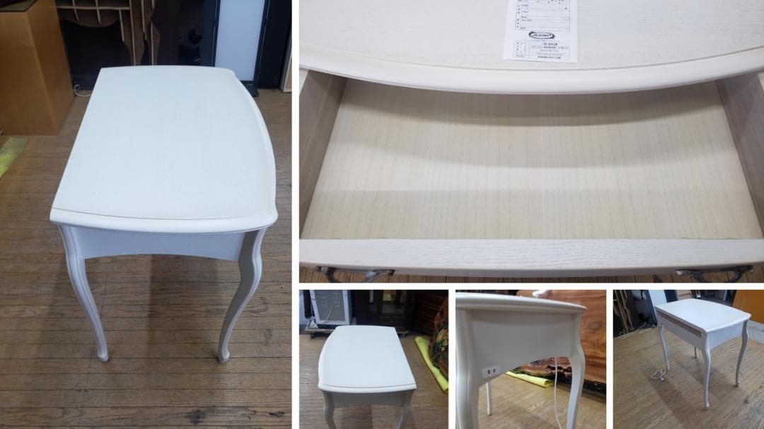 L32　美品　松永工房 コンセント付き 猫脚　 フレンチ コンソールデスク