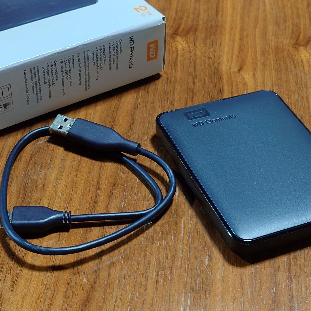 WD ポータブルHDD 2TB USB3.0 ブラック