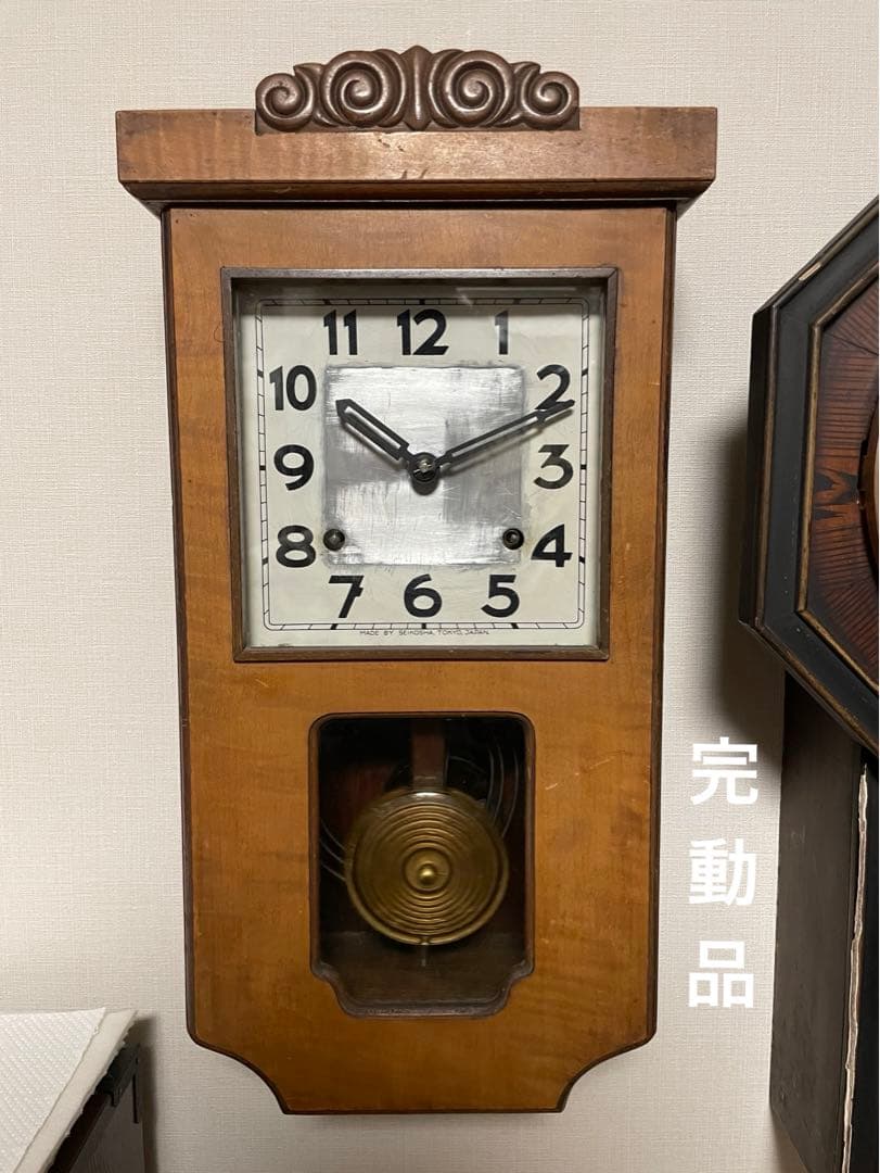 振り子時計 精工舎 8日巻 完動品