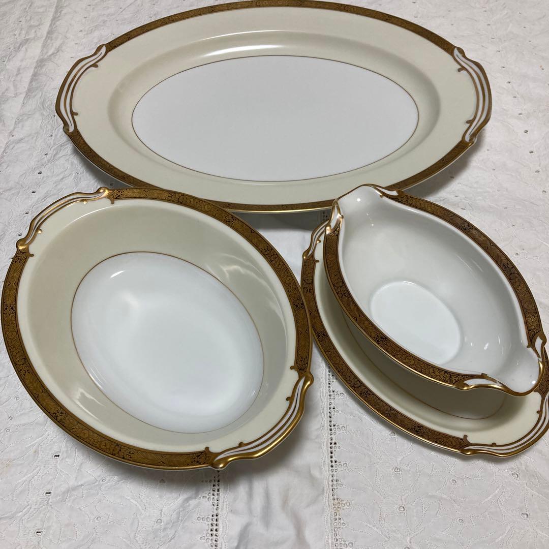 ノリタケGOLDKIN4985大皿プレート.オーバルボウル.クレビーソース