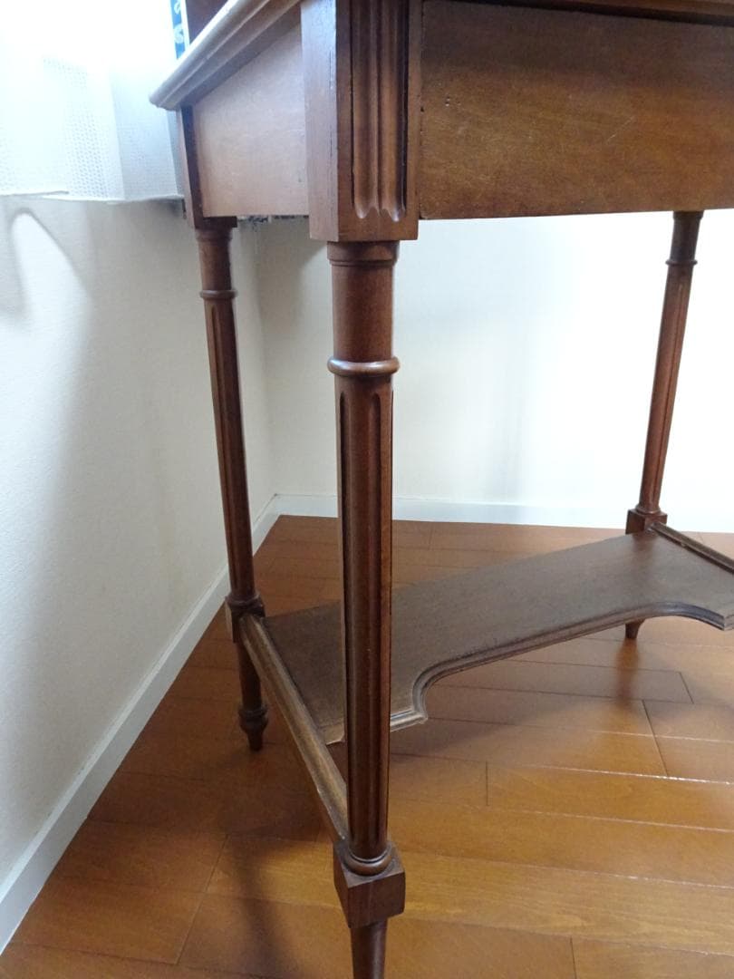 お引取限定横浜市フランス アンティークドレッサー 大理石トップ 綺麗 コンパクト