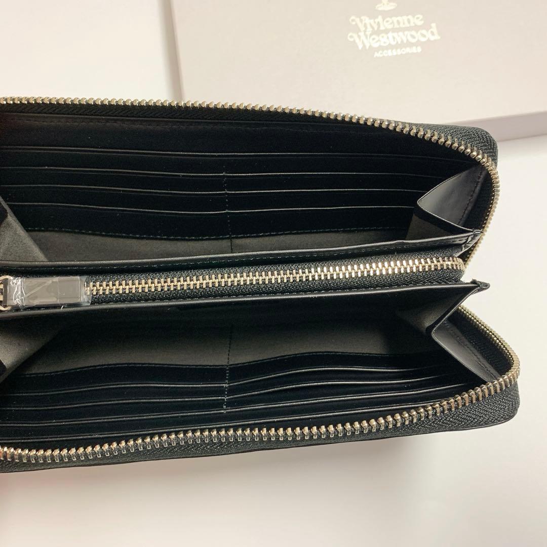 【新品・箱有】ヴィヴィアンウエストウッド ラウンドファスナー長財布ORBエンボス