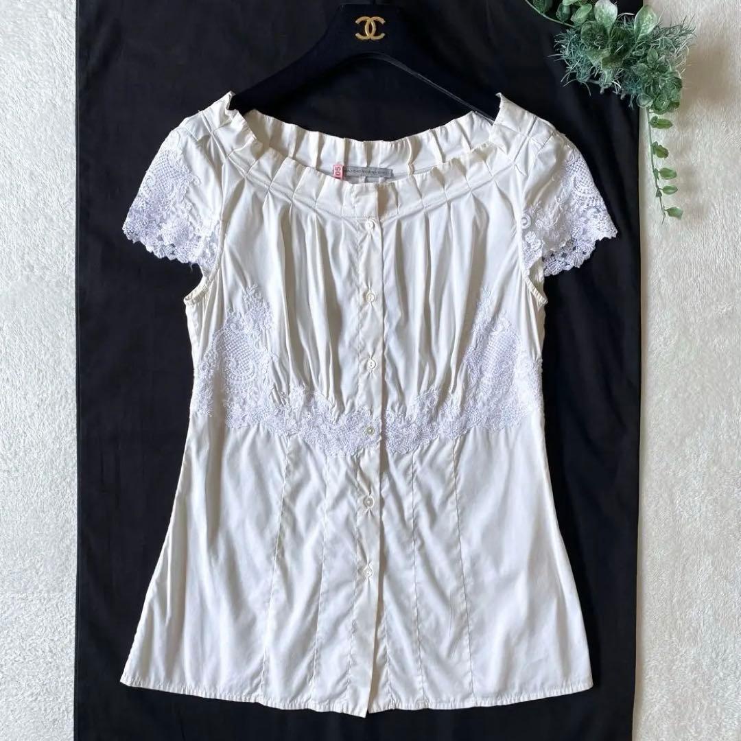 Ermanno Scervino エルマンノシェルビーノ レース切替ブラウス