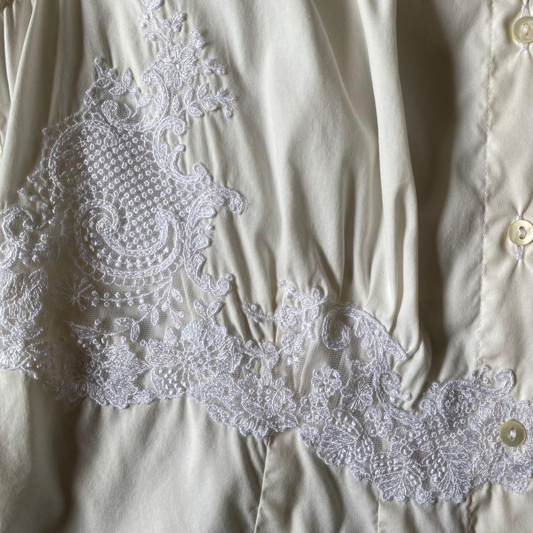 Ermanno Scervino エルマンノシェルビーノ レース切替ブラウス