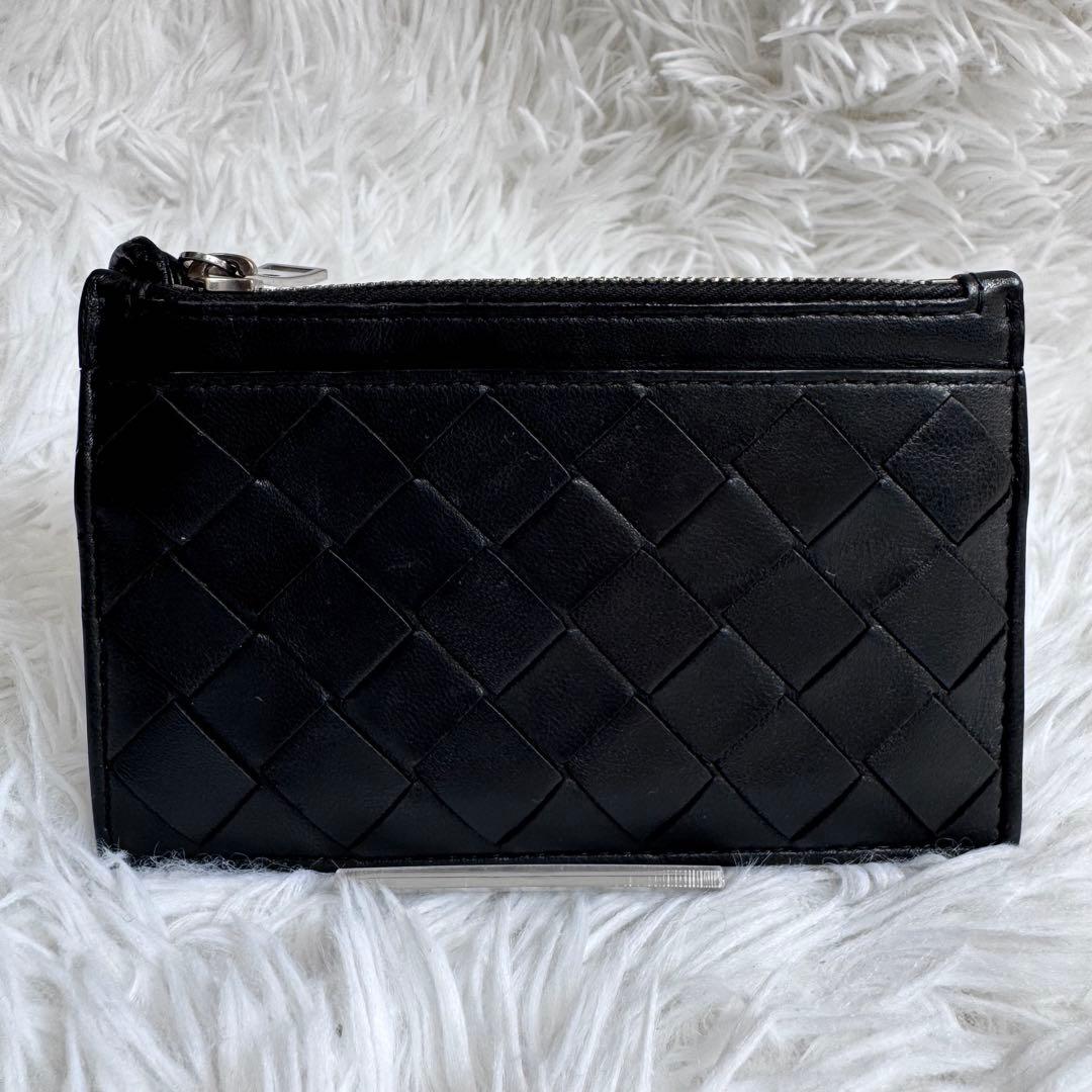 【美品】BOTTEGA VENETA ケース イントレチャート ブラック