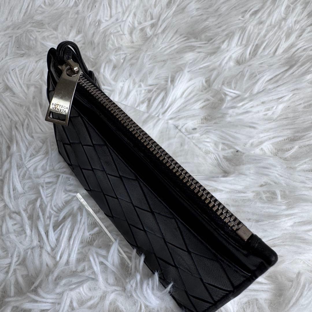 【美品】BOTTEGA VENETA ケース イントレチャート ブラック